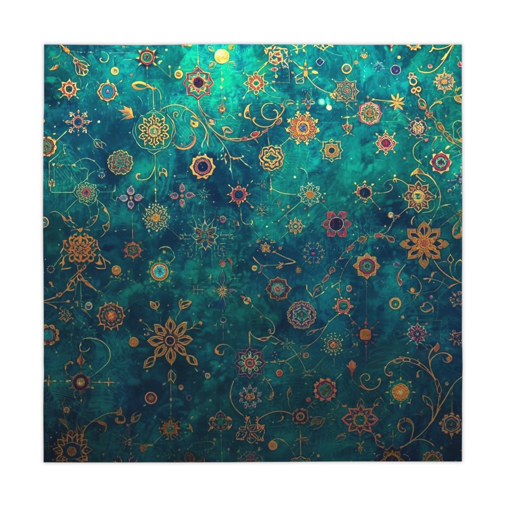 Vibrant Floral Tablecloth Bohemian Dining Room Decor - Rosetta Creative Boutique